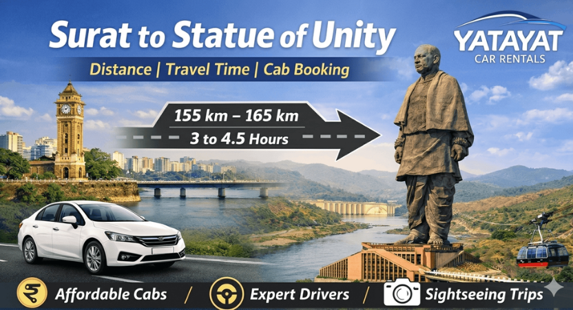 Surat to Statue of Unity Distance cab